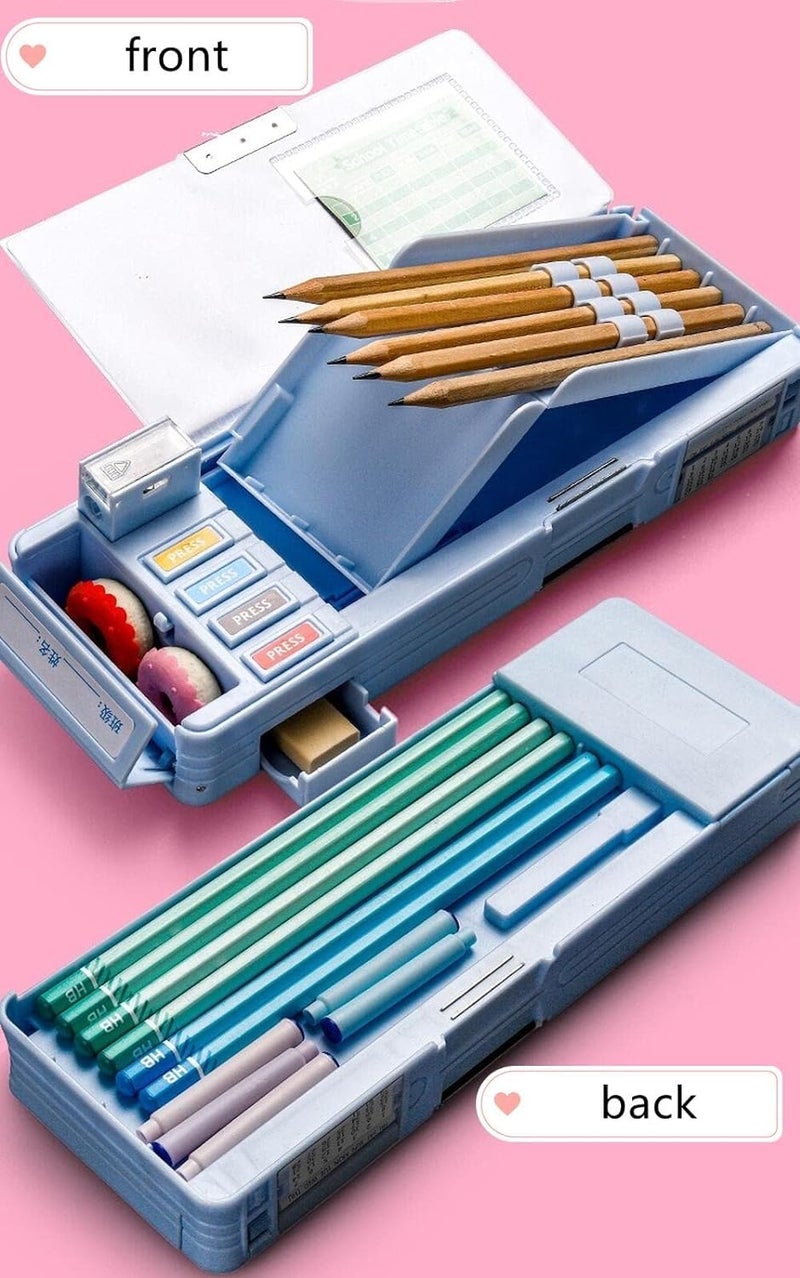 Parshya Multifunctional Cute School Pencil Case for Girls, Dinosaur Compass Box for Boys, Aesthetic Stationary Items for Kids, Magnetic Pencil Box, Best Gifts (Dinosaur Compass Box 2) - Image 3
