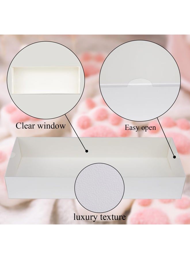 RomanticBaking 20PCS Strawberry Boxes Cookie Boxes Bakery Boxes Treat Boxes for Christmas Valentine's Wedding(12"x4.8"x2") - Image 3