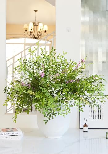 MISSPIN Artificial Flowers with Greenery Stems Faux Plants Indoor Branches for Tall Vase Ultra-Realistic, 12 Pcs Wedding Centerpieces, Home Decor & DIY Bouquets - Image 1