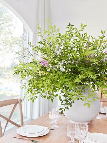 MISSPIN Artificial Flowers with Greenery Stems Faux Plants Indoor Branches for Tall Vase Ultra-Realistic, 12 Pcs Wedding Centerpieces, Home Decor & DIY Bouquets - Image 3