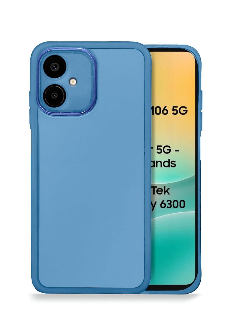 دبليو تيك سامسونج جالاكسي M06 / سامسونج جالاكسي F06 5G 2025 ناعم شفاف TPU سيليكون هاتف رفيع للغاية أنيق مطلي بالكهرباء غطاء العلبة الخلفي للكاميرا - أزرق - Image 1