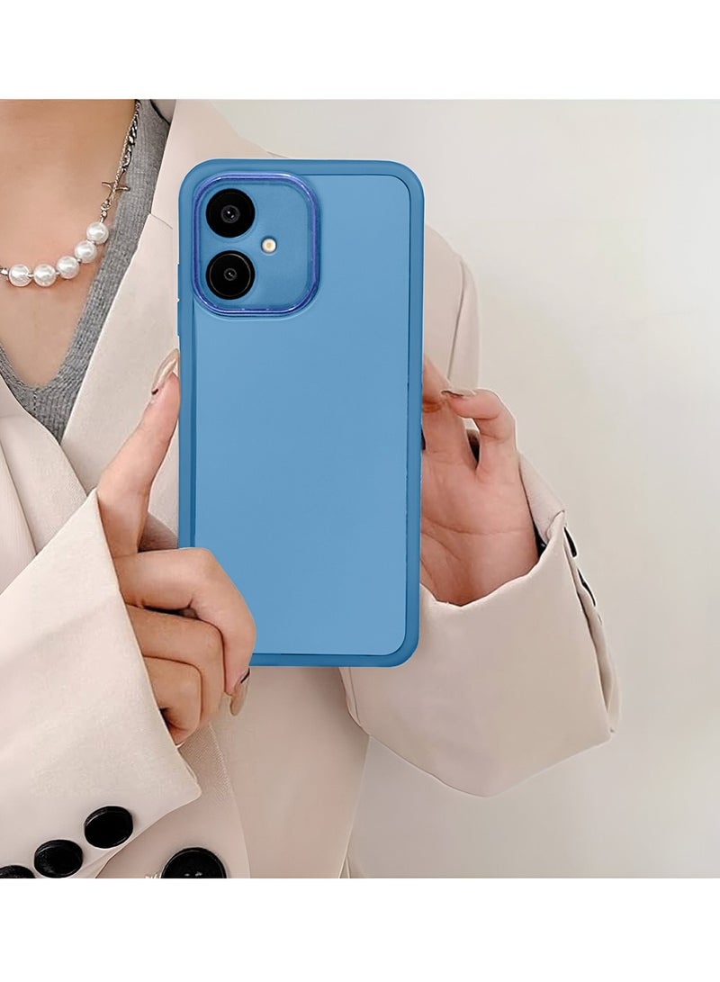 دبليو تيك سامسونج جالاكسي M06 / سامسونج جالاكسي F06 5G 2025 ناعم شفاف TPU سيليكون هاتف رفيع للغاية أنيق مطلي بالكهرباء غطاء العلبة الخلفي للكاميرا - أزرق - Image 4