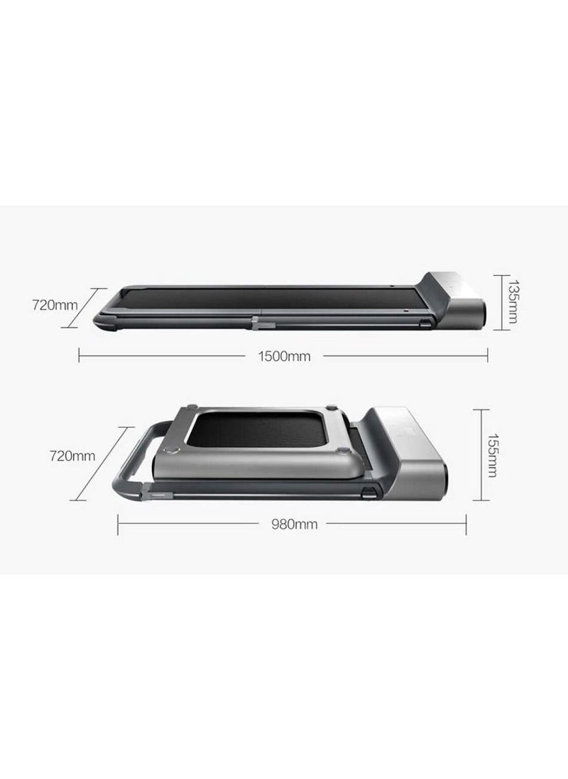 WalkingPad Kingsmith R1 Pro Treadmill Foldable Running Walking Pad with Remote Control | speed 0.5-10 km/h | Walking in the Office, Home |Quiet Operation | English Version, Black