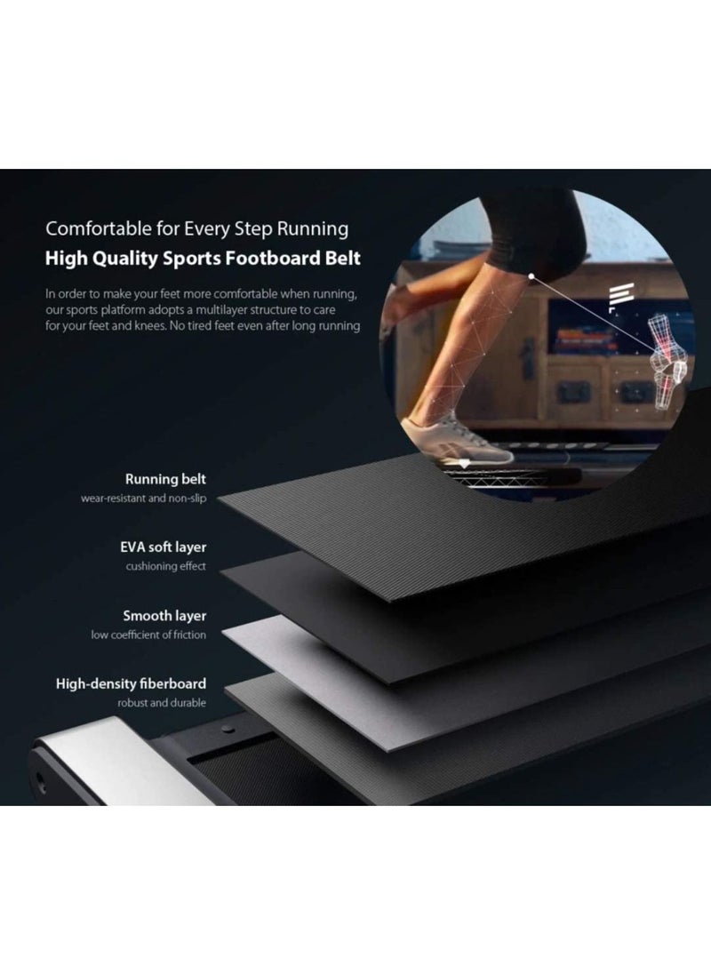 WalkingPad Kingsmith R1 Pro Treadmill Foldable Running Walking Pad with Remote Control | speed 0.5-10 km/h | Walking in the Office, Home |Quiet Operation | English Version, Black