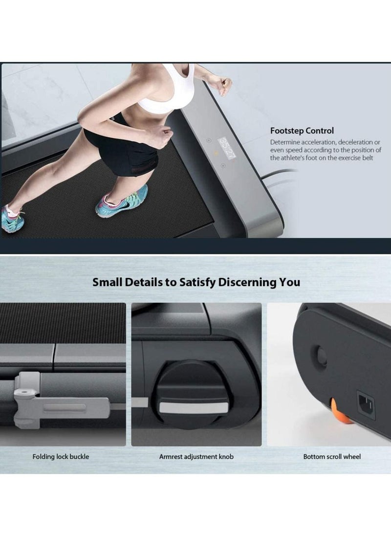 WalkingPad Kingsmith R1 Pro Treadmill Foldable Running Walking Pad with Remote Control | speed 0.5-10 km/h | Walking in the Office, Home |Quiet Operation | English Version, Black
