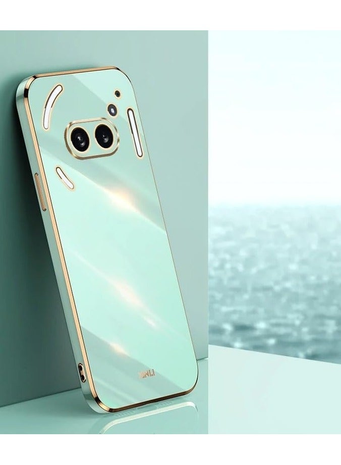 غطاء متوافق مع هاتف Nothing Phone (2a) Plus 5G، غلاف هاتف مرن من TPU مع إطار مغطى بطبقة معدنية، يوفر حماية فائقة النحافة مع حاجز مضاد للصدمات. - Image 1