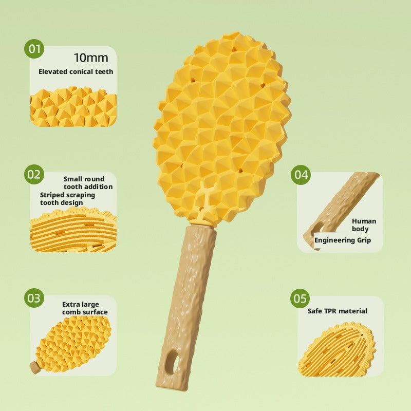 Qio Pet Durian Massage Brush for Cat Hair Removal - Image 4