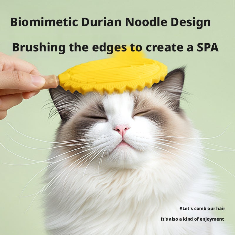 Qio Pet Durian Massage Brush for Cat Hair Removal - Image 2