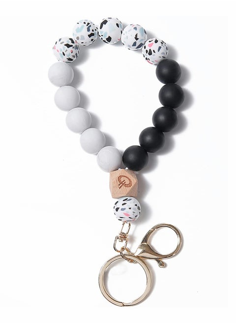 Silicone Beaded Bracelet Keychain, Key Ring Bangle Wristlet beaded bracelets for women House Car Keys