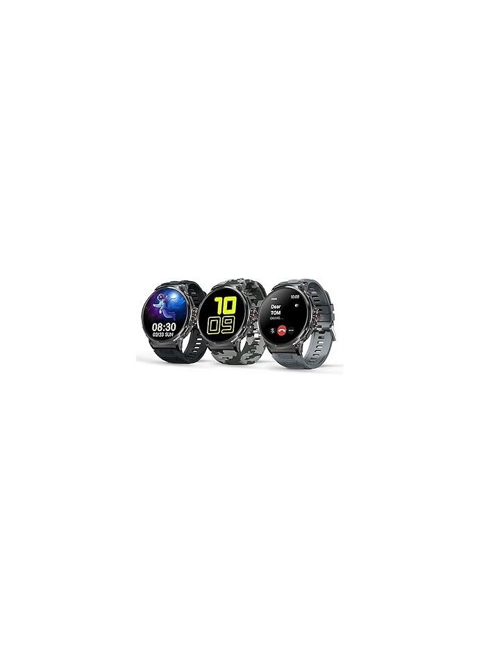 Haino Teko Germany Haino Teko RW36 Super Max Size Round Shape Full Screen AMOLED Display Smart Watch With 3 Pair Straps For Men's and Boys Black - Image 1