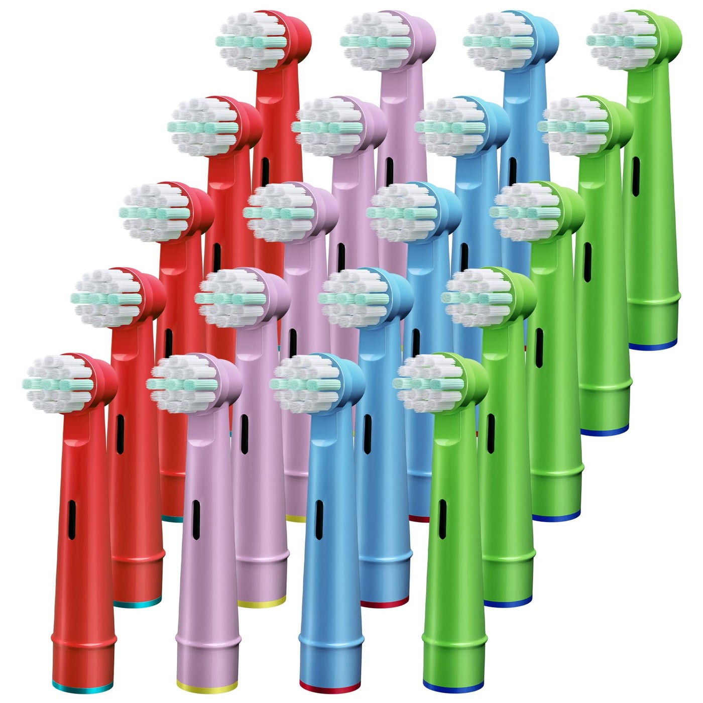 GENKENT 20 Pcs Kids Toothbrush Head Compatible with Braun Oral B Kids Electric Toothbrushes Extra Soft Bristle for Sensitive