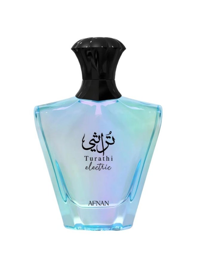 Turathi Electric Eau de Parfum 90ml for Men – Fresh Citrus Aromatic Fragrance with Bergamot, Lavender & Musk – Long Lasting Summer Perfume
