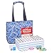 GUSTARIA American Mahjong Game Set Mahjong Tile Set with 166 Numbered Large Tiles 15 Blue Mahjong Tiles Set with Blue Carrying Bag - Image 2