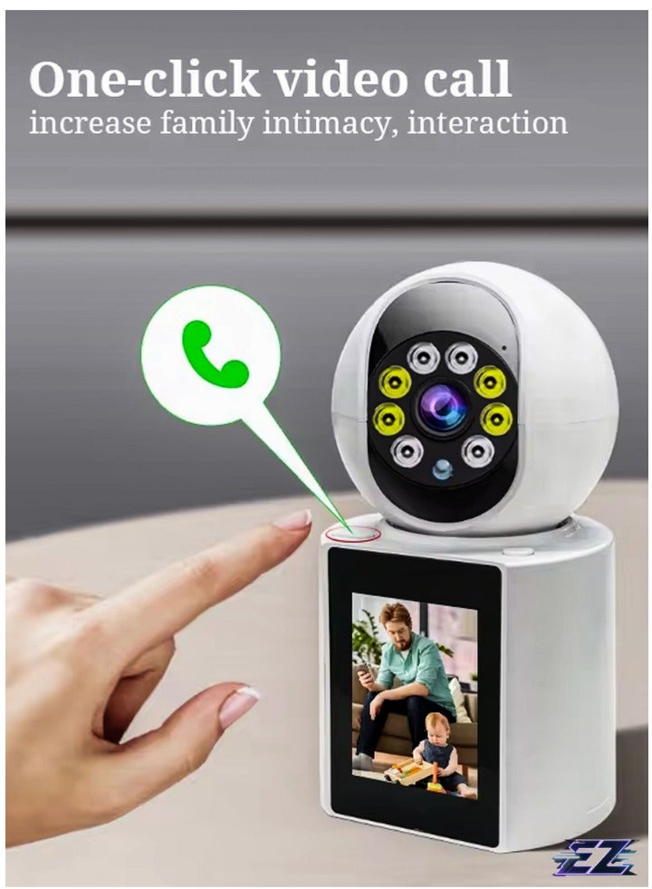 ELTRAZONE Home Office Security Camera – Full HD 1080P WiFi Surveillance with Two-Way Video Calling, 350° Motion Detection, Night Vision, and 32GB Card - Image 1