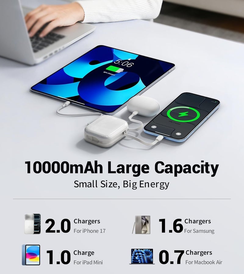 TONEOF Tonyov 22.5W USB Power Bank with 3 Ports for iPhone, Samsung & Android Devices - Image 4