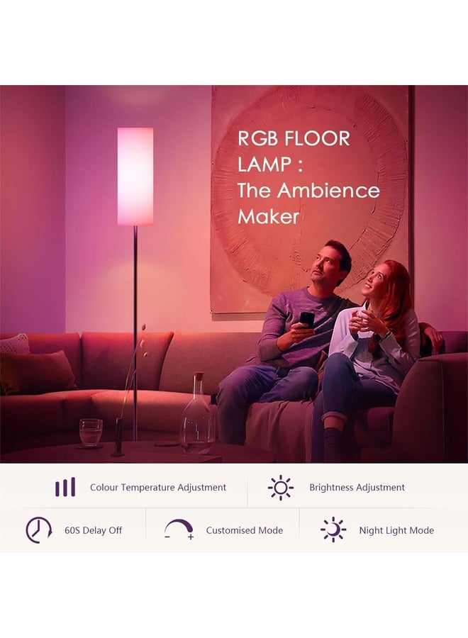 NKX Modern WIFI and Bluetooth Floor Lamp with RGB LED Bulb - Image 2