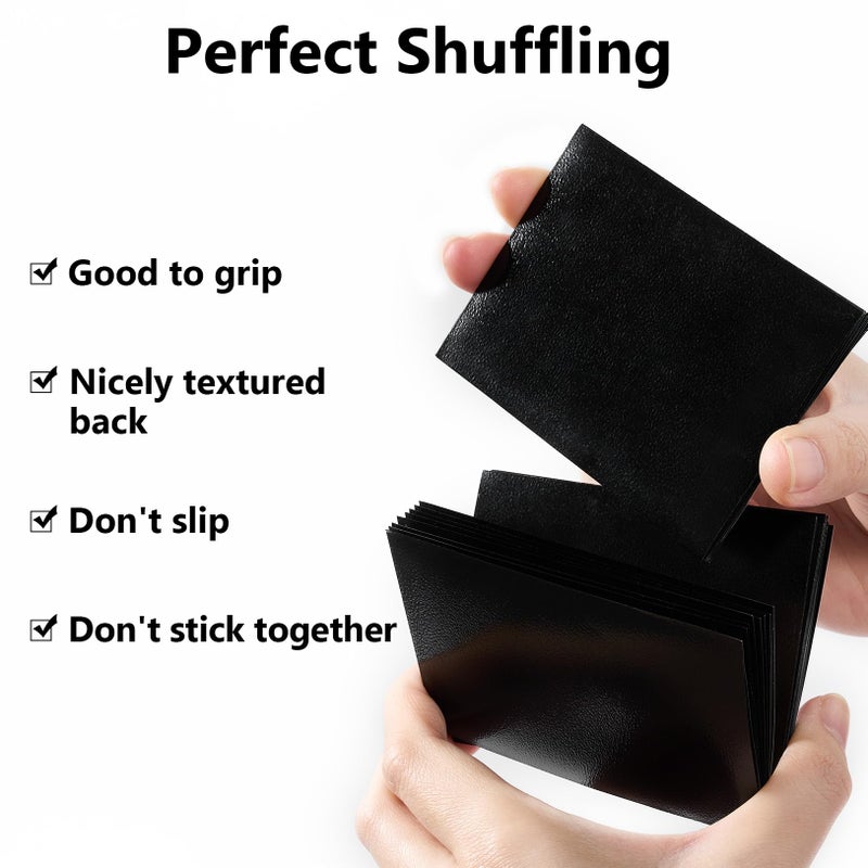 Fabmaker 120Pack Card Sleeves for Trading Cards, Matte Card Sleeves Deck Card Protectors, Standard Perfect Shuffling Fit for Baseball Card,Sports Cards,Game Card, 66x91mm, Black - Image 4