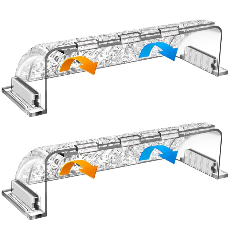 LAMAY 9-15.5 Inch Adjustable Air Vent Deflectors, 2 Pack Clear Magnetic Air & Heat Deflector for Sidewall, Ceiling Registers and Vents - Image 1