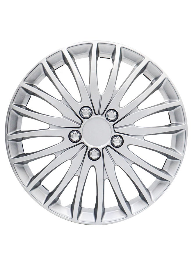 EMTC Pack of 4 EM-3147 Taiwan Wheel Cover | 16" Inch | Silver Universal Nested Style  - Image 2
