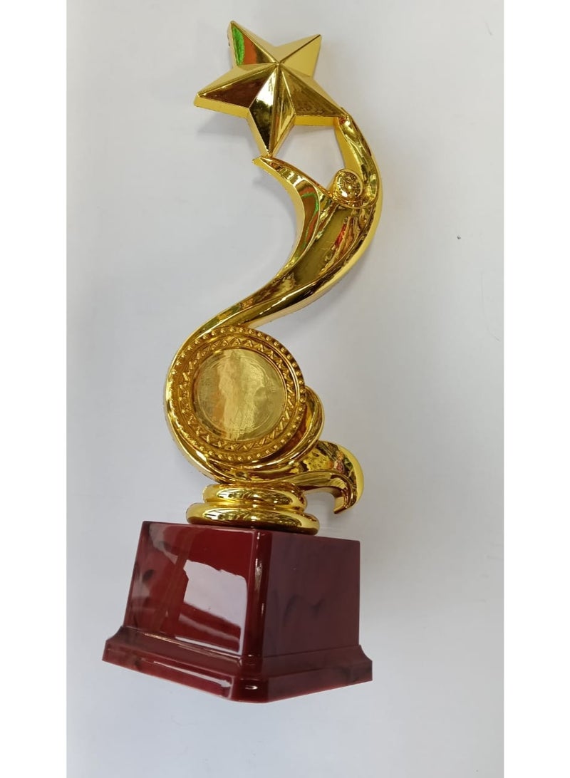 Gold Coated Trophy Stylish Award  W10 x H28cm