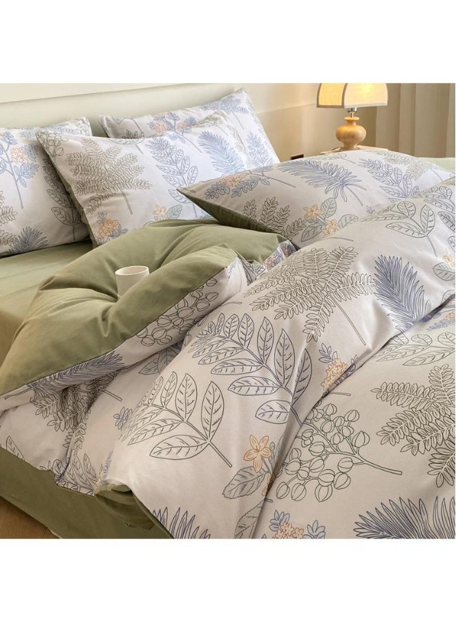 4 Pieces Cotton Comforter Sets Fits 1.5M /1.8M Double Size Bed Housewarming gift Birthday Gift  - Image 3