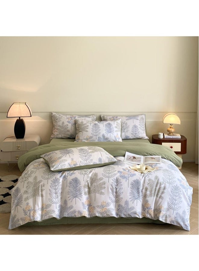 4 Pieces Cotton Comforter Sets Fits 1.5M /1.8M Double Size Bed Housewarming gift Birthday Gift  - Image 2