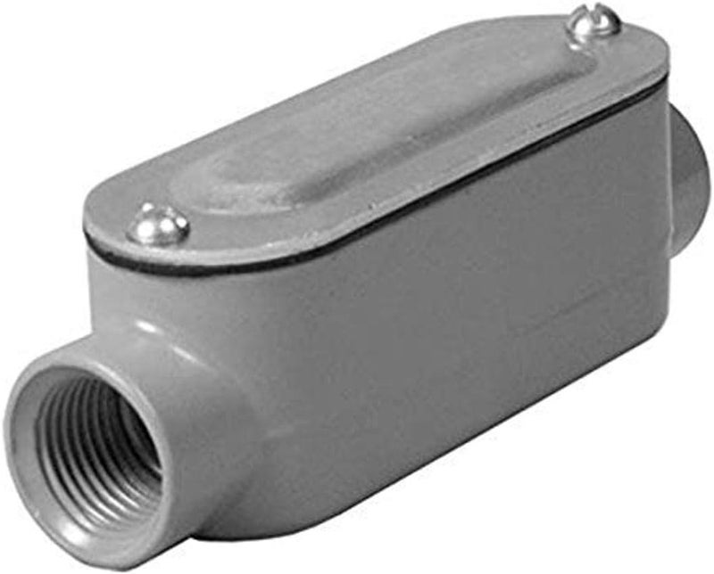 RLC250 Threaded C Type Conduit Body, Die Cast Aluminum, Stamped Steel Cover, 2 1/2-Inch