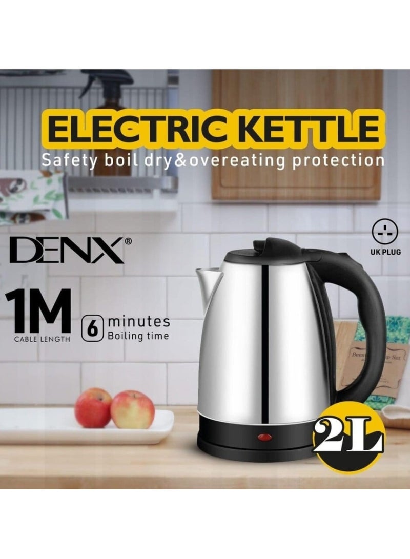 دينكس غلاية ماء كهرباء سعة 1.8 لتر 1500 واط فضي من دينكس - Image 2