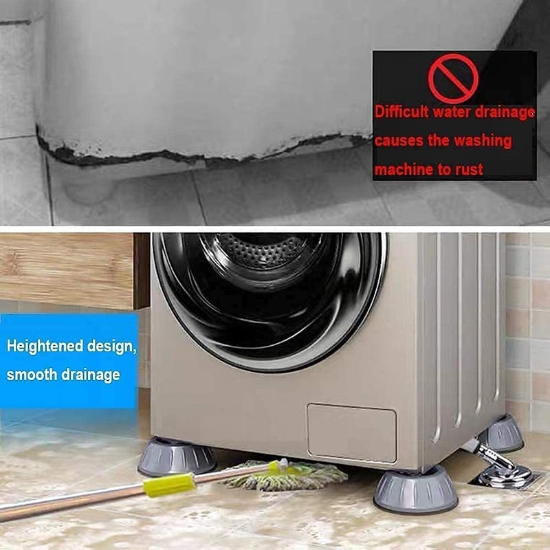 VATSAL VATSAL Washing Machine Vibration Stopper Washing Machine Shock Absorber Noise Walk Heightening Pads with Suction Cup Feet Prevent Moving Shaking Universal Size Set of 4 pcs  - Image 4