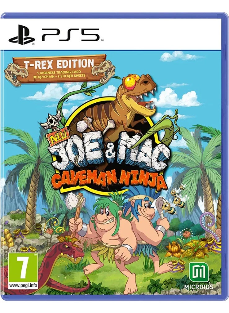 ميكرودس New Joe & Mac: Caveman Ninja [T-Rex Edition] - PlayStation 5 (PS5) - playstation_5_ps5 - Image 1