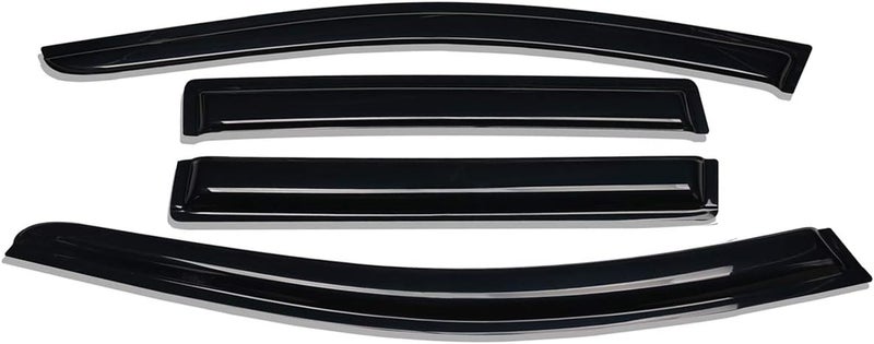 Lightronic WV94484 Tape-on Side Window Visor Deflector Rain Guard, Dark Smoke, 4 PCS Set for 2010-2014 Subaru Outback - Image 3