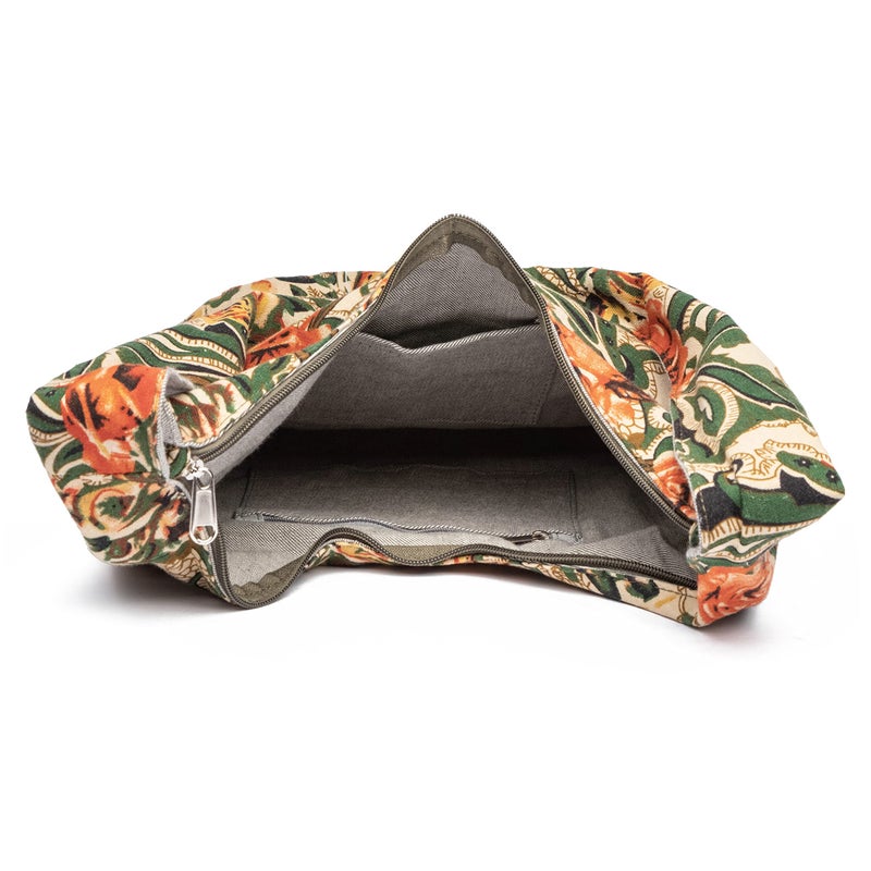 Coton Pose Women Shoulder Handbags Fashion canvas Hippie Crossbody Bags Bohemian Animal Prints Hobo Bags (Army Green) - Image 5