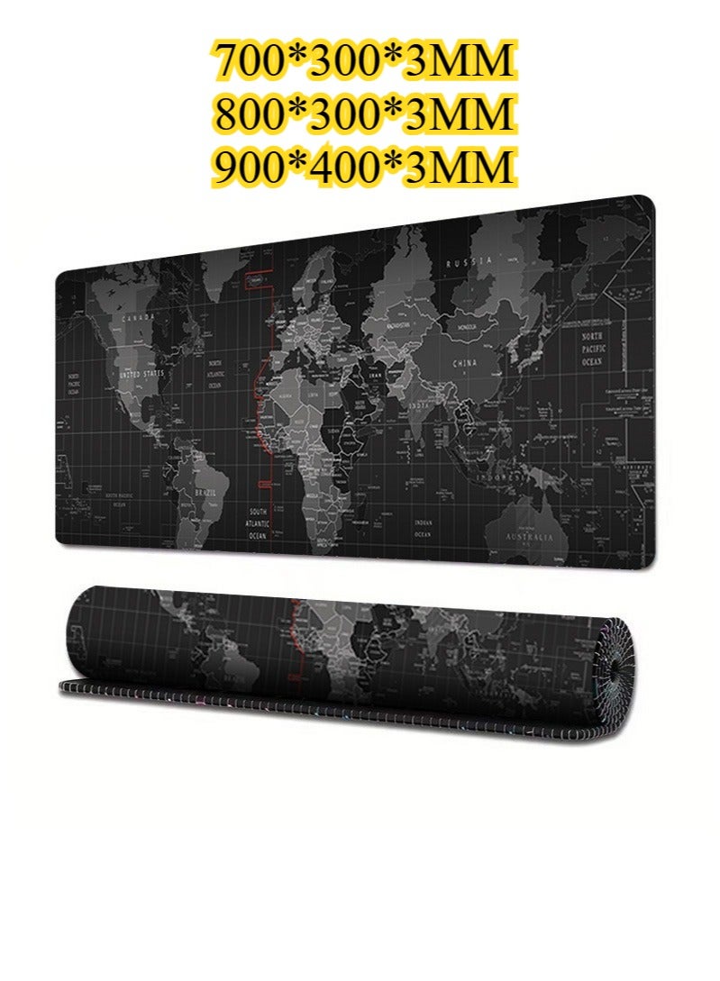 كبير دائم غير انزلاقي خريطة العالم لوحة الماوس -مثالي للعب و مكتب استخدام الحجم:700*300*3MM 800*300*3MM 900*400*3MM. 900*400*3MM. - Image 1