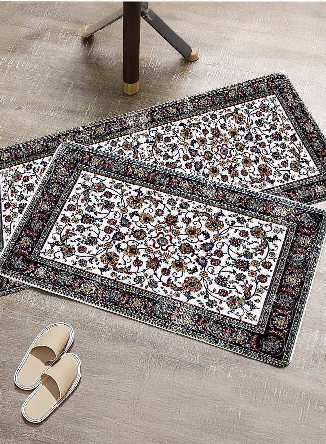 2 PCS Kitchen Floor Mats Rugs Set, Cushion Floor Carpet, Waterproof, Oil Resistant and Anti-Fatigue PU Standing Mat for Kitchen, Floor, Office, Sink, Laundry 45*75CM+45*120CM - Image 1