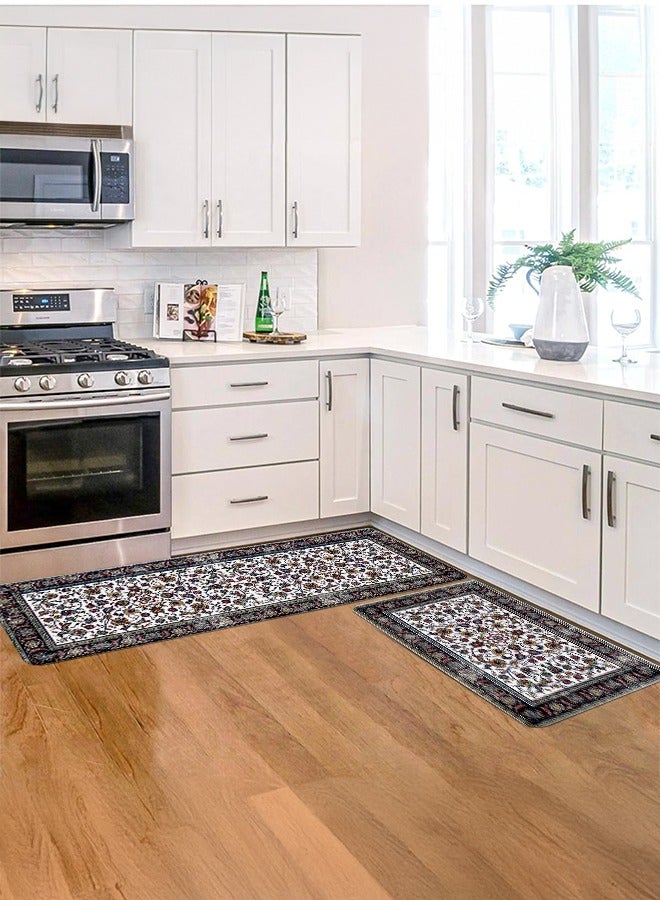 2 PCS Kitchen Floor Mats Rugs Set, Cushion Floor Carpet, Waterproof, Oil Resistant and Anti-Fatigue PU Standing Mat for Kitchen, Floor, Office, Sink, Laundry 45*75CM+45*120CM - Image 5
