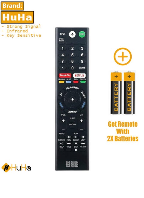 جهاز التحكم عن بعد الصوتي RMF TX300U RMF TX200U RMF TX201U مناسب لتلفزيون سوني Smart 4K XBR 55X850S XBR 55X930D XBR 65X850D XBR 65X930D XBR 75X850D XBR 75X940D XBR 85X850D XBR 43X800D