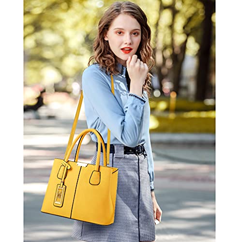 COCIFER Purses and Handbags for Women Shoulder Tote Bags Top Handle Satchel (lemon) - Image 2