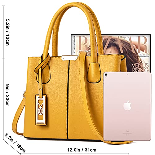 COCIFER Purses and Handbags for Women Shoulder Tote Bags Top Handle Satchel (lemon) - Image 4
