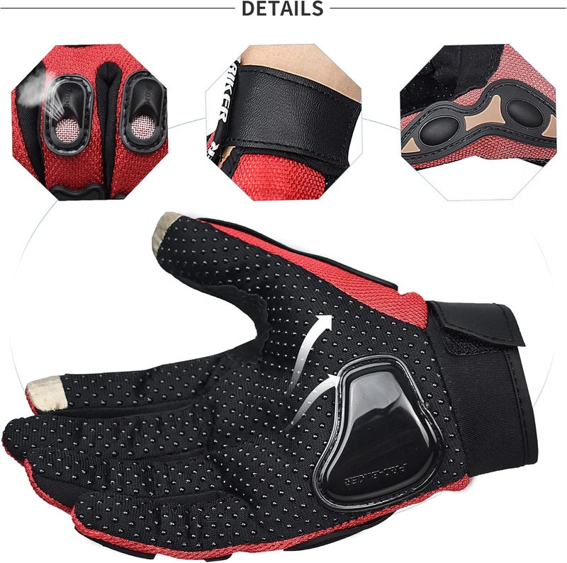 CHCYCLE Touch Screen Motorcycle Gloves for Summer - Protective Racing Gear - Image 3