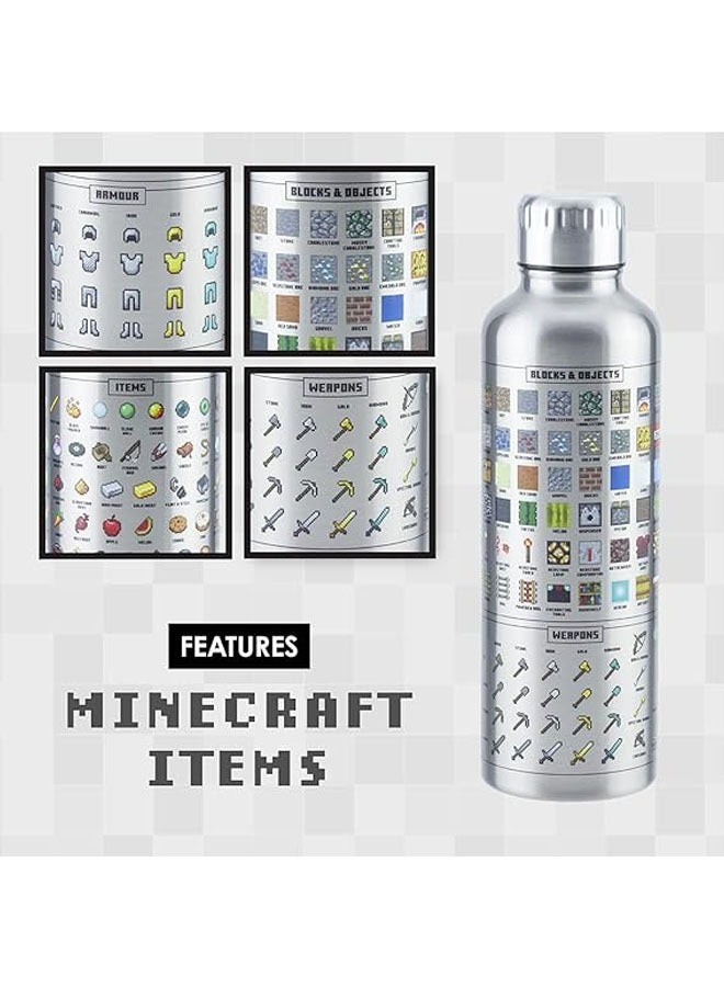 Minecraft Metal Water Bottle | Officially Licensed Gaming Merchandise - Image 3