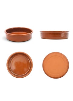 Regas Spanish Round Clay Dish Handmade Mud Multipurpose Kitchen Dining Tableware Natural Mud Pot Brown Color 6Pc Set  - Image 5