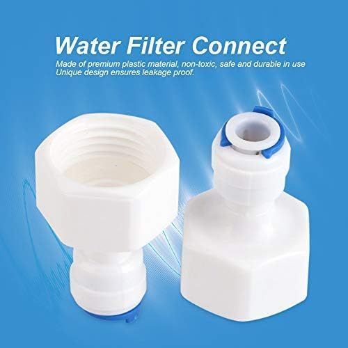 APure APure RO Female Straight Connector with Teflon Tape 12inch White Set of 2 - Image 3