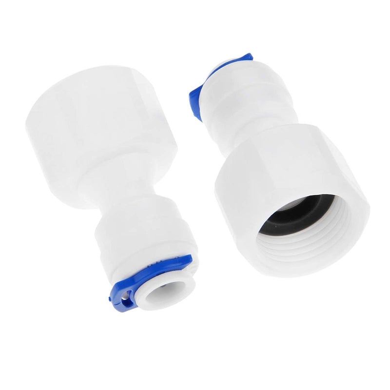 APure APure RO Female Straight Connector with Teflon Tape 12inch White Set of 2 - Image 2