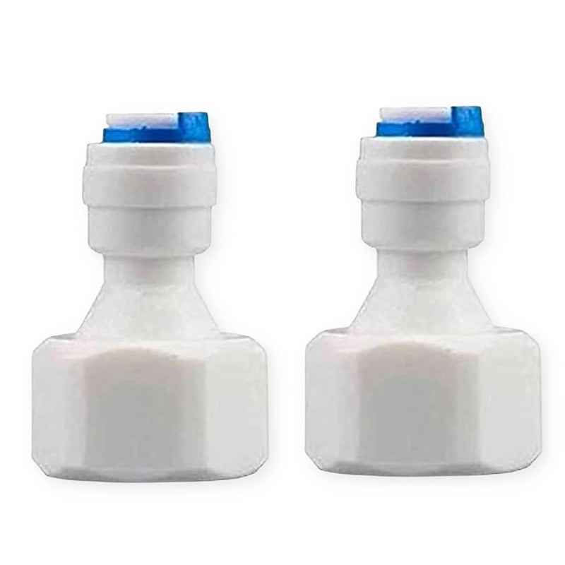 APure APure RO Female Straight Connector with Teflon Tape 12inch White Set of 2 - Image 1
