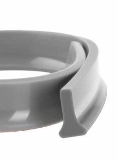 Generic Collapsible Threshold Water Dam, Self-Adhesive Shower Barrier Bathroom And Kitchen Water Stopper, Home Water Retention System, Waterproof Water Flow Block Seal Strip (Gray), 1.4M  - Image 1