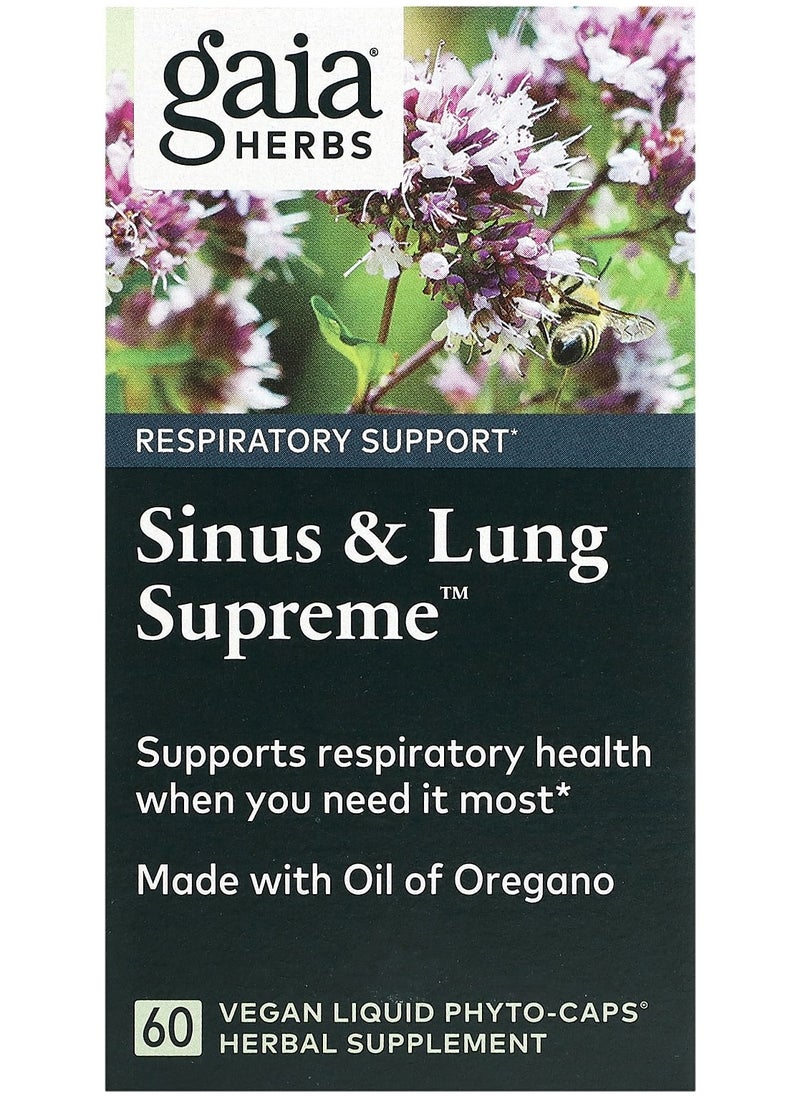 Gaia Herbs Sinus & Lung Supreme, 60 Vegan Liquid Phyto-Caps 