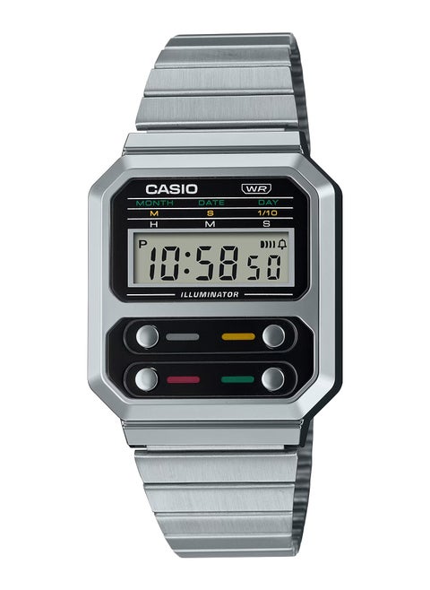 Casio A100 Series Men's Digital Wristwatch, Reproduction Design, Overseas Model A100WE-1A