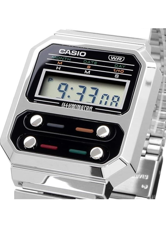 Casio A100 Series Men's Digital Wristwatch, Reproduction Design, Overseas Model A100WE-1A