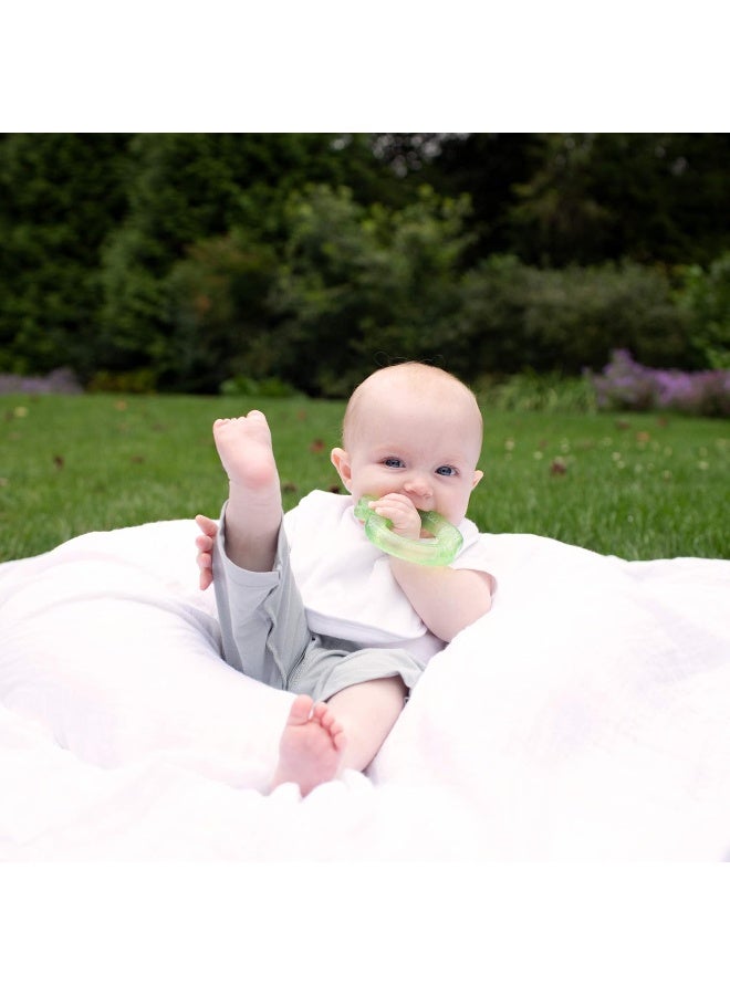 green sprouts Cooling Teether (One Size, Pink Strawberry) - Image 2