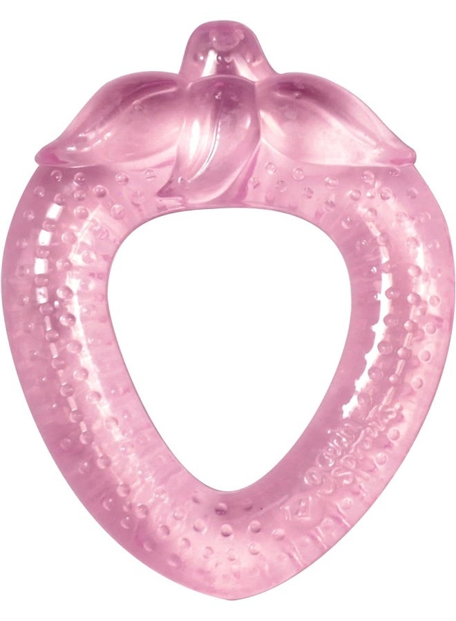 green sprouts Cooling Teether (One Size, Pink Strawberry) - Image 1
